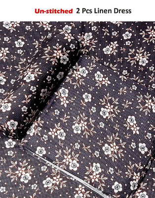 Digital All-Over Print 2-Piece Linen Dress (DZ16525)
