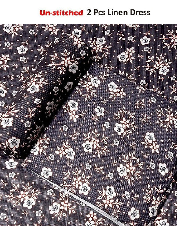 Digital All-Over Print 2-Piece Linen Dress (DZ16525)