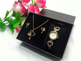 Elegant Heart Shape Jewellery & Watch Gift Set with Gift Box (DZ16526)