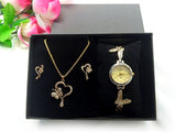 Elegant Butterfly Shape Jewellery & Watch Gift Set with Gift Box (DZ16527)