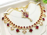 Adorable Gold Plated Zircon Bridal Jewelry Set (DZ16533)