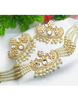 Turkish Crown Shape Choker Set with Earrings (DZ16535)