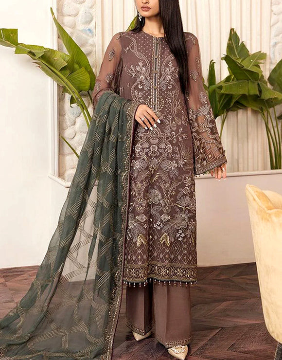 Luxury Handwork Embroidered Organza Wedding Dress (DZ16547)