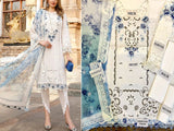 Luxury Cutwork Heavy Embroidered Cotton Lawn Dress with Emb. Organza Dupatta (DZ16548)