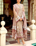 Handwork Heavy Embroidered Organza Party Wear Dress (DZ16552)