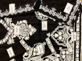 3D & Handwork Heavy Embroidered Chiffon Wedding Dress 2024 (DZ16555)