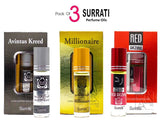 Pack of 3 Surrati Perfume Oils Inspired by Aventus Creed, Millionaire & Dunhill Desire Red (DZ16560)
