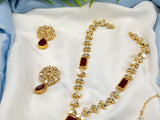 Elegant Golden Jewelry Set with Earrings & Tikka (DZ16577)