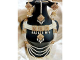 Pearl Long Mala & Choker Set with Earrings & Tikka (DZ16579)