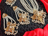 Hyderabadi Pearl Jewellery Set with Earrings & Tikka (DZ16580)