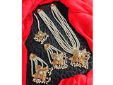 Hyderabadi Pearl Jewellery Set with Earrings & Tikka (DZ16580)