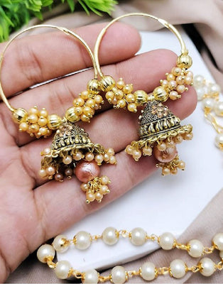 Indian Long Mala with Antique Jhumkis (DZ16587)