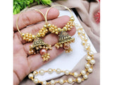Indian Long Mala with Antique Jhumkis (DZ16587)
