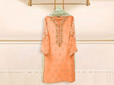 Handwork Embroidered Organza Party Wear Dress 2023 (DZ16610)