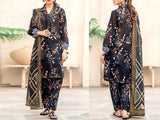 Digital All-Over Print Cambric Cotton Dress with Diamond Dupatta (DZ16616)
