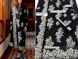 Luxury Embroidered Linen Dress 2023 with Bamber Chiffon Dupatta (DZ16620)