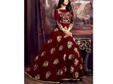 Readymade 2-Piece Embroidered Organza Maxi Dress (DZ16632)