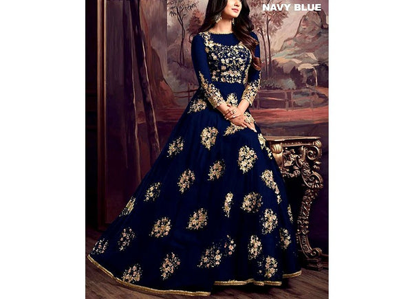 Readymade 2-Piece Embroidered Organza Maxi Dress (DZ16633)