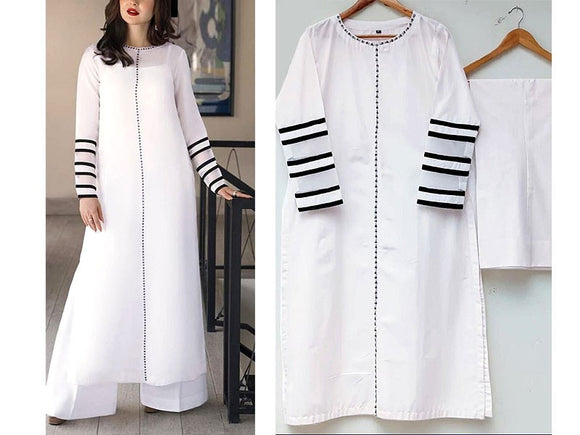 Readymade 2-Piece Cotton Dress for Girls (DZ16642)