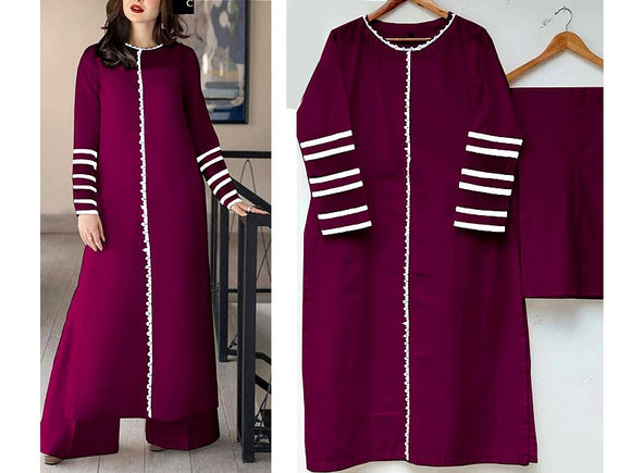 Readymade 2-Piece Cotton Dress for Girls (DZ16644)