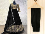 Readymade 3-Piece Embroidered Shamoz Silk Maxi Dress (DZ16646)