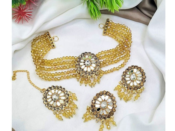 Indian Farshiya Choker Set with Tika (DZ16658)