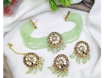 Indian Farshiya Choker Set with Tika (DZ16661)