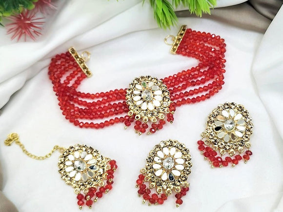 Indian Farshiya Choker Set with Tika (DZ16664)