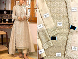 Luxury Heavy Embroidered Khaddi Net Dress with Embroidered Net Dupatta (DZ16673)