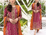 Luxury Heavy Embroidered Chiffon Wedding Dress 2023 (DZ16674)