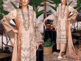 Embroidered Dhanak Dress with Dhanak Shawl Dupatta (DZ16689)