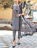 Embroidered Dhanak Dress with Dhanak Shawl Dupatta (DZ16695)