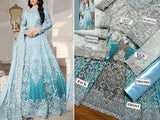Luxurios 3D Handwork Heavy Embroidered Net Bridal Maxi Dress 2024 (DZ16709)
