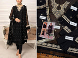 Trendy Embroidered Black Chiffon Wedding Dress 2023 (DZ16714)