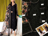 Luxury Handwork & Embroidered Organza Black Wedding Dress 2024 (DZ16719)