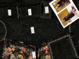 Luxury Handwork & Embroidered Organza Black Wedding Dress 2024 (DZ16719)