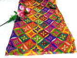 Multicolor Printed Chiffon Dupatta for Mayun & Mehndi (DZ16729)