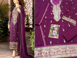 Elegant Embroidered Chiffon Party Wear Dress (DZ16735)