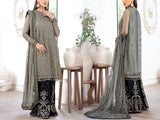 Luxury Heavy Embroidered Net Wedding Dress with Emb. Silk Trouser (DZ16750)