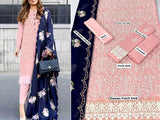 Luxury Embroidered Linen Dress 2023 with Bamber Chiffon Dupatta (DZ16752)