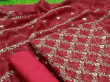 Heavy Embroidered Chiffon Party Wear Dress 2023 with Embroidered Chiffon Dupatta (DZ16770)