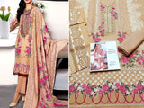 Decent Embroidered Dhanak Dress with Dhanak Shawl Dupatta (DZ16775)
