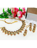 Indian Style Zircon Studded Party Wear Jewellery Set (DZ16786)