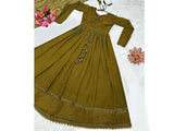Readymade 3-Piece Chiffon Maxi Dress with Chiffon Dupatta (DZ16797)