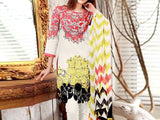 Elegant Embroidered Karandi Dress with Karandi Shawl (DZ16834)
