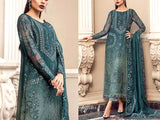 Luxury Handwork Heavy Embroidered Chiffon Wedding Dress 2023 (DZ16837)