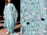 Digital Print Embroidered Swiss Lawn Dress with Organza Dupatta (DZ16848)