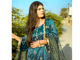 Ready-to-Wear Embroidered Fancy Shamoz Silk Party Wear Dress 2024 (DZ16866)