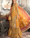 Luxury Handwork Heavy Embroidered Organza Bridal Dress (DZ16869)