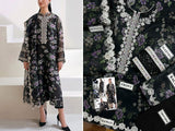 Embroidered Cotton Net Dress with Organza Dupatta 2024 (DZ16871)